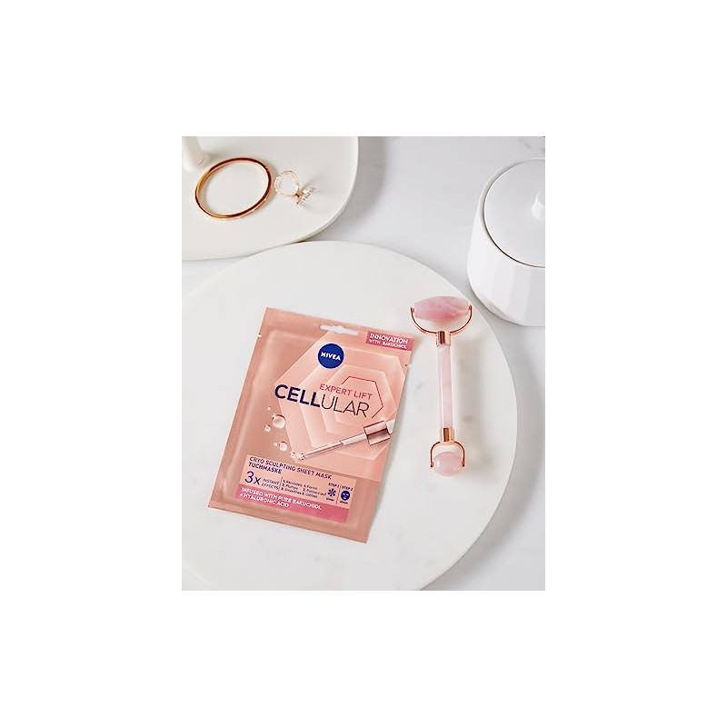 Mascarilla de contorno facial con relleno de hialurón celular