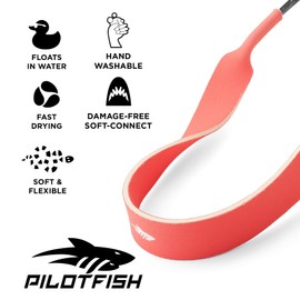 Pilotfish Neoprene Sunglasses Strap – Neoprene Eyewear Retainer, Secure Floating Sunglass Cord with Anti-Slip Ends