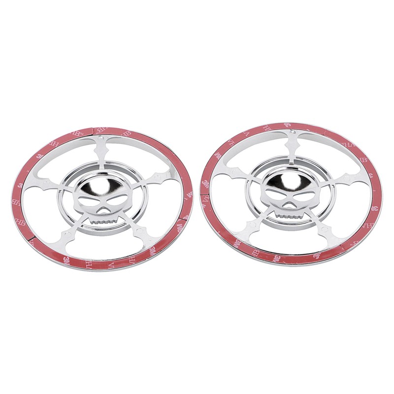 Unbranded Chrome 4-1/2" Speaker Trim Grill Cover For Harley Electra