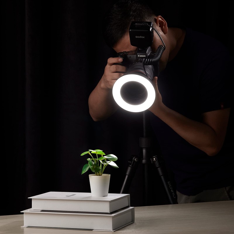 Godox RING72 Macro LED Ring Light, with 8 Lens Adapter