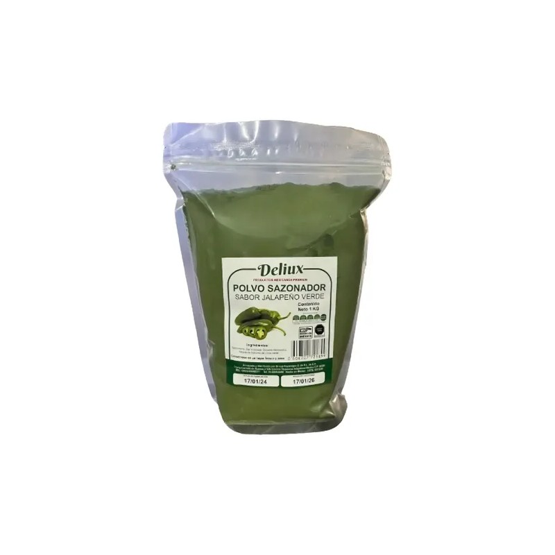 Sazonador Jalapeño Verde En Polvo Para Botanas 1 Kg Deliux