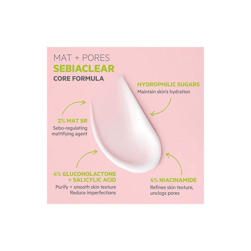SVR Sebiaclear Mat+Pores Crema Seborreguladora Mate Sebiaclear 40 ml
