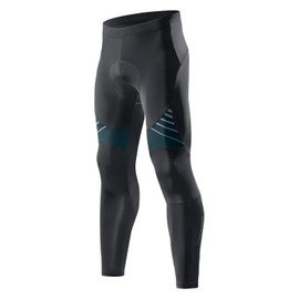 Santic Men's Bike Pants Long 4D Padded Cycling Tights Leggings Outdoor Riding Pants with Zipper Pockets