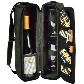 Picnic at Ascot - Deluxe Insulated Wine Tote with 2 Wine Glasses, Napkins and Corkscrew