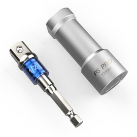 PS PRO 17 mm Unistrut Channel Socket Set – 1/2 Inch Drive Alloy Steel Impact Socket with a Socket Adapter for Quick and Efficient Use (Chrome, 17mm)