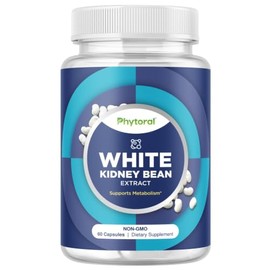 Phytoral Bloqueador de carbohidratos con extracto de frijol blanco - Suplemento de frijol blanco para acelerar el metabolismo y reducir las calorías  