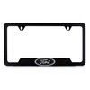 Ford Oval Black & Chrome 3D Badge Black Coated Metal