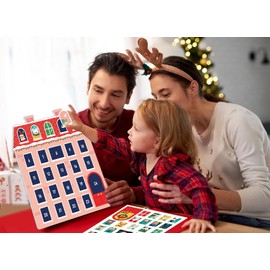 FaCraft Countdown to Christmas Advent Calendar for Kids 2023 Christmas Countdown Calendar Hanging Signs Days until Christmas Countdown Decorations Signs Wreath for Front Door Wall Home Christmas Decor