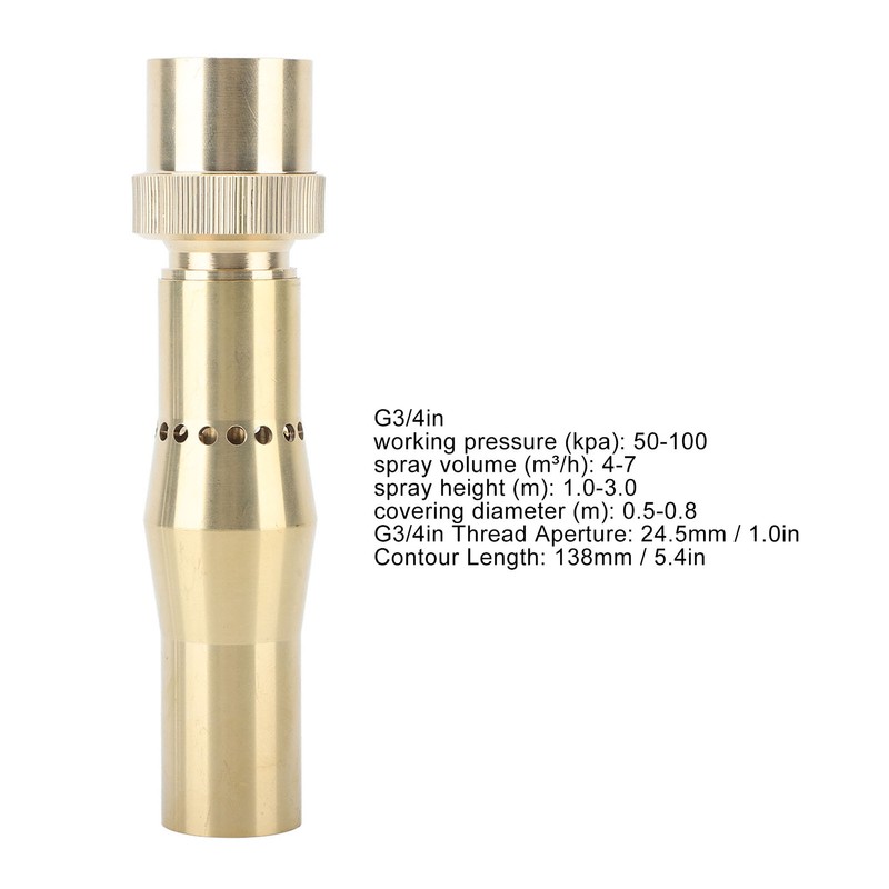 Fountain Nozzle Brass Fountain Sprinkler Head Column Waterscape Sprinkler Head