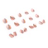 JUSTOTRY 24 Pcs Square False Nails Short, Rainbow Swirl Press