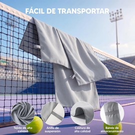 OSLIFE Toalla Microfibra, Secado Rápido Toalla, 3 Pcs Ultraligero Y Portátil, Súper Absorbente, Toallas Viaje Perfecto & Fitness & Acampada, Ideal para Viajes, Playa, Ducha, Senderismo y Piscina(Gris)