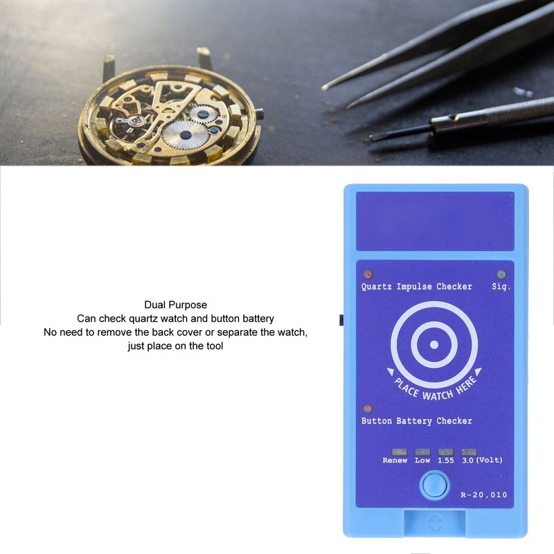 Quartz Watch Detector Dual Purpose Portable Quartz Impulse Tester Button