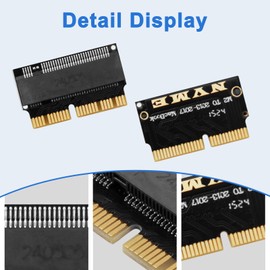 M.2 NVME SSD Adapter for MacBook, Card Converter, M.2 NVME SSD Conversion Adapter for MacBook Air Pro Retina Mid 2013 2014 2015 2016 2017, Upgrade for More Storage Capacity