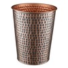 Monarch Abode Copper Hand Hammered Metal Wastebasket for Home Office