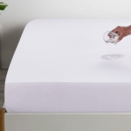 K&A® Terry Waterproof Mattress Protector | Soft Terry Towel Mattress Topper | Anti Allergy, Noiseless and Breathable | Fitted Sheet Style Mattress Cover | Cot/Toddler Bed 70x140 + 15 cm