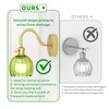 Phaosio Vintage Tulip Green Glass Shade Hardwired Wall Sconce –