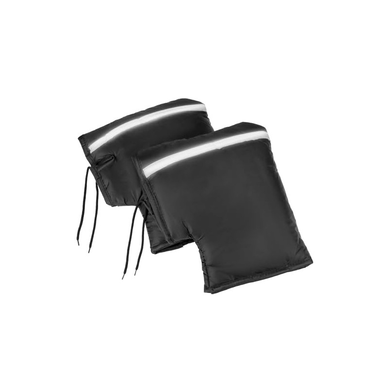 QWORK Motorcycle Handlebar Gloves Winter Thermal Windproof Waterproof with Reflective