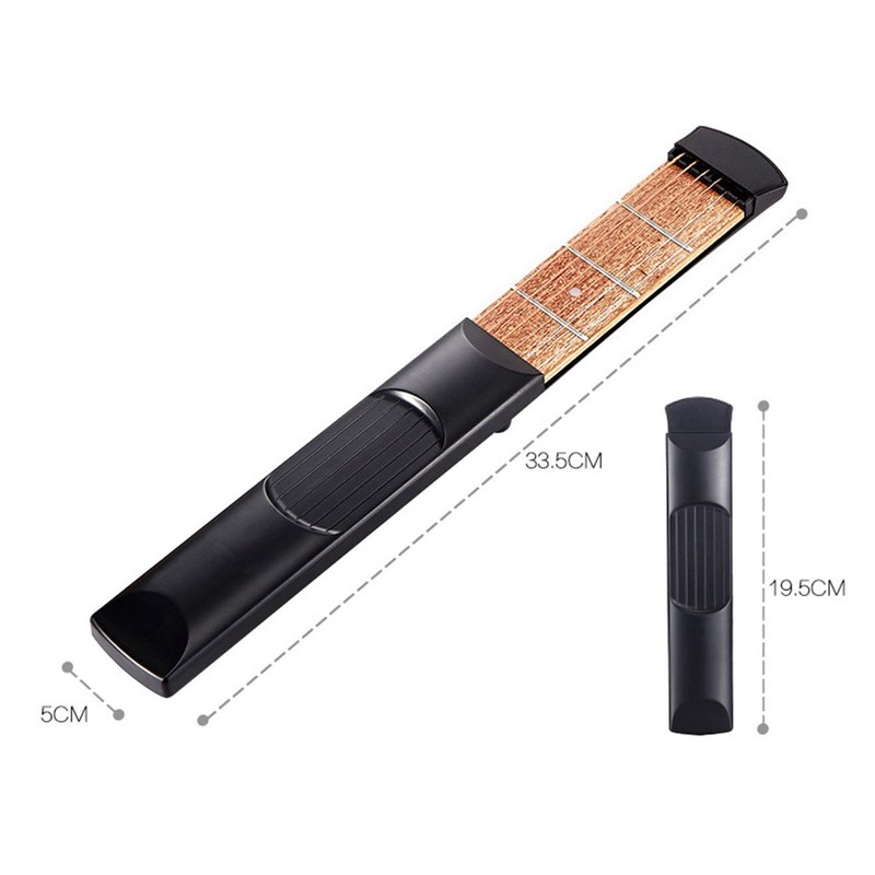 MINGZE Pocket Guitar, Pocket Guitar, Pocket Acoustic Guitar Practice Tool
