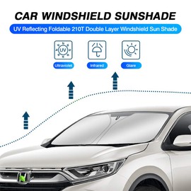 KUST Parasol para parabrisas para Honda CR-V 2017 2018 2019 2020 2021 CRV parasol protector de ventana plegable bloquea los rayos UV para mantener tu coche más fresco