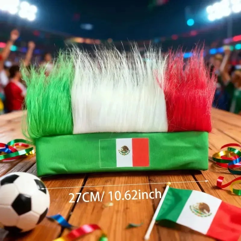 2 Pelucas Peluca Tricolor México Mundial Para Fiestas Tricol