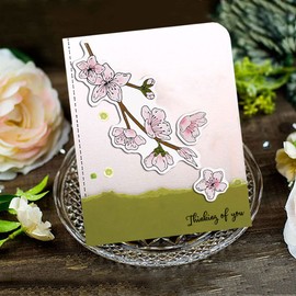 Arrietty DIY Flowers Leaves Phrase Sentiment Decorative Clear Stamp for Card Making and Scrapbooking Decoration