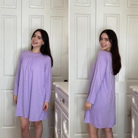 Deyeek Womens Hospital Nightgown Open Back Nursing Gowns Tear Away Snap Rotator Cuff Surgery Dress Medical Gowns Purple