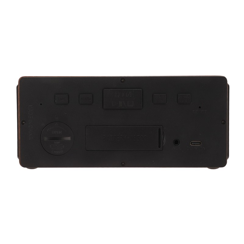 Wooden LED Clock Home Bedroom Brown Digital Alarm Clock with