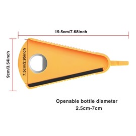 KUIRUNRX® Multifunktions Flaschenöffner, Rutschfester Deckelöffner Manuell, Praktisch Flaschenöffner für Senioren zum Öffnen von Dosen, Marmeladengläsern, Getränkeflaschen usw, gelb