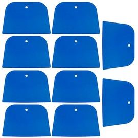 Set of 10 Body Filler Spreaders Automotive Body Fillers, DaKuan 4 Inch Reusable Plastic Spreader for Applying Fillers, Putties, Glazes, Caulks and Paint (Blue)
