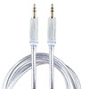 Lilware Braided Nylon Transparent PVC Jacket 1M Aux Audio Cable