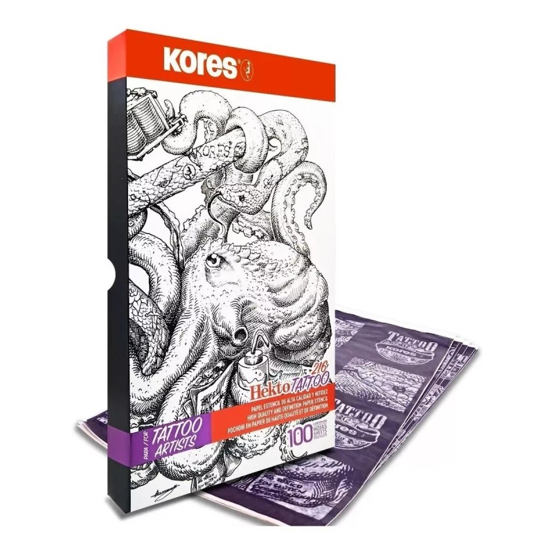 Kores Papel Hectografico Tattoo Kores 216 Oficio 100 Hojas