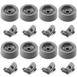 8 Pack WD35X21041 Dishwasher Wheels Lower Dishrack Roller Axle Kit Compatible with GE Dishwashers Replaces WD12X10136 WD12X10277 WD12X10261 WD12X10107