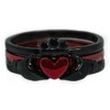 Thin Red Line Claddagh Ring Black and Red Stainless Steel