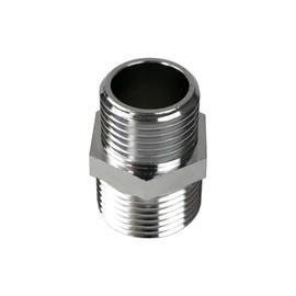 Toilet Fill Valve Pipe Adapter, Chrome Brass Pipe Fitting Adapter BSP G1/2" to 7/8" US Bathroom Bidet Adapter Diverter Water Valve Accessory (7/8 Male x G1/2 Male)