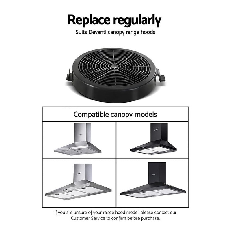 Devanti Activated Charcoal Carbon Filter Range Hood Filters, Pyramid Rangehood