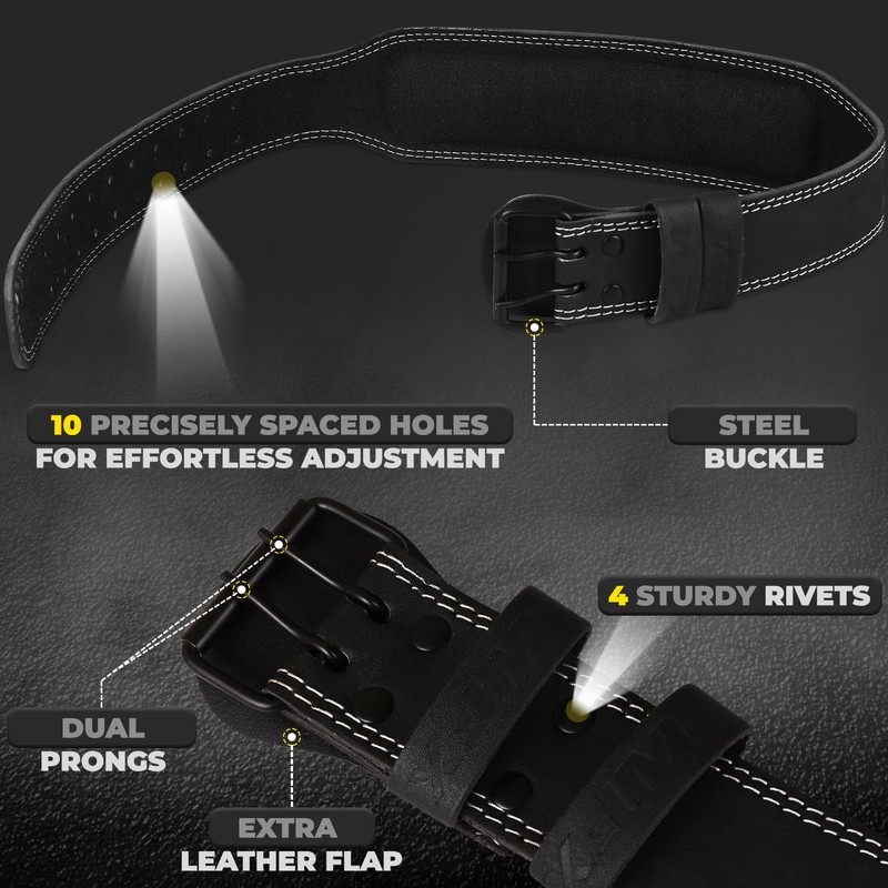 WFX Weight Lifting Belt Gym Fitness Padded Lumbar Back Support