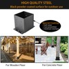 6x6 Post Base,Post Brackets(Inner Size 5.6"x5.6"),Black Powder-Coated Heavy Duty Steel