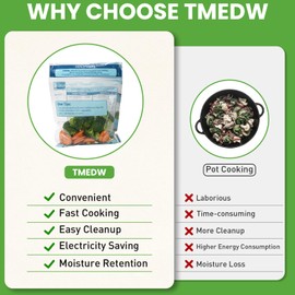 20 Pack Steam Cooking Bags, Microwave Steamer Bags for Vegetables, Seafood and Meat, Microwave and Freezer Safe