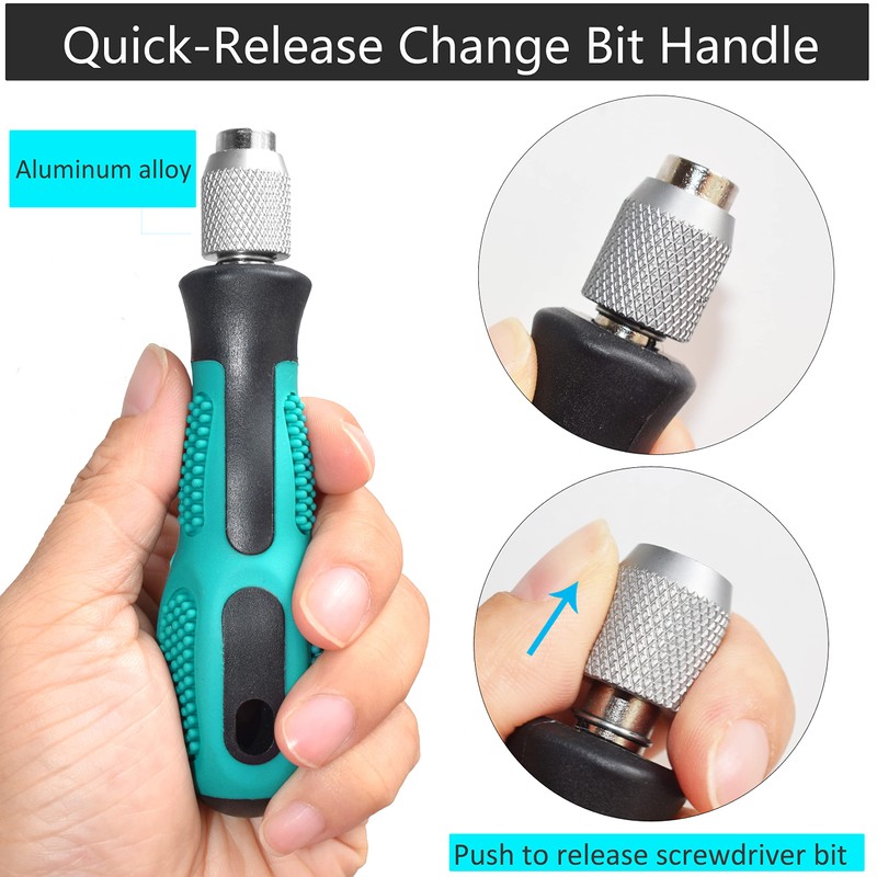 1/4 Hex Screwdriver Bit Holder Handle 2PCS, SKZIRI Hex Screwdriver