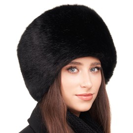 Futrzane Siberian Cossack Hat - Fur Hat Women's - Fur Fur Russian Hat, Black Siberian