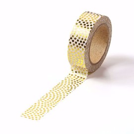 CIAIJE Anomaly Foil Dots Washi Tape, 5/8" x 393 Inches (15mm x 10M), Craft Supplies for Scrapbooking & DIY Decorative Projects