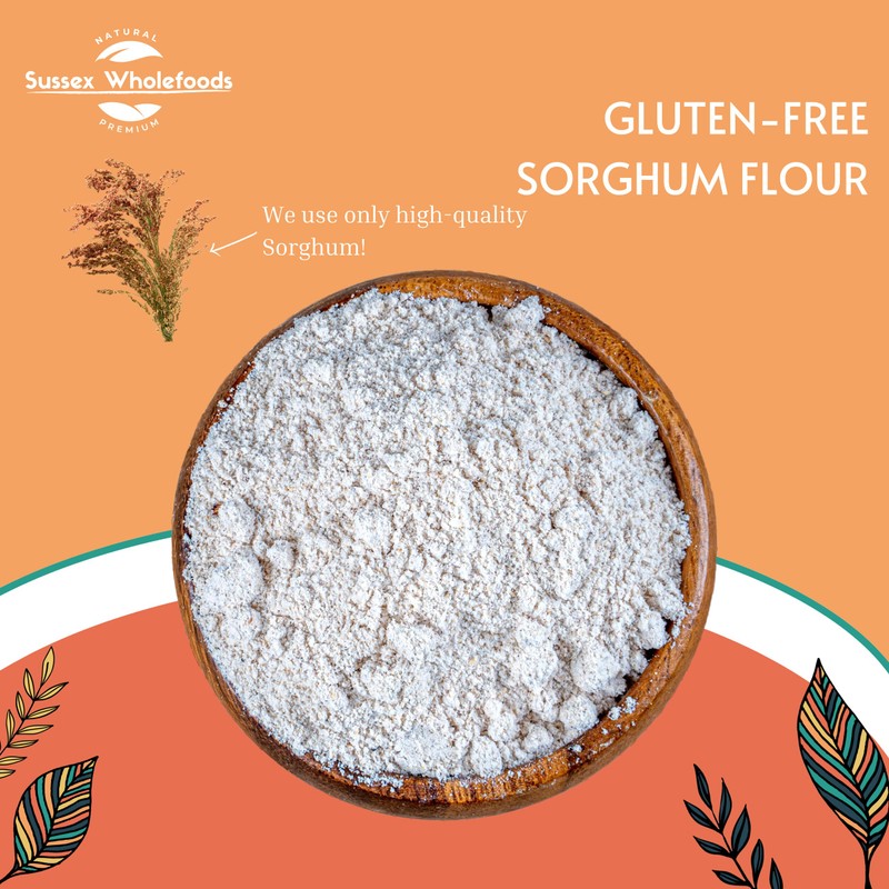 Sussex Wholefoods Premium Gluten-Free Sorghum Flour 500g: Perfect for Baking
