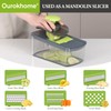 Ourokhome Vegetable Spiralizer Zucchini Noodles Maker – 4 Built-in Spiral