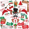 Christmas Photo Booth Props, Merry Christmas Photo Background Posing Props,