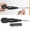Cordless Electric Screwdriver with LED Light Alloy Steel 900mAh USB