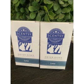 Scentsy Dryer Disk Lot 2 Boxes (4) Free Ship Luna