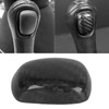 Gear Shift Knob Unlock Button Cover Carbon Fiber Shifter Lever