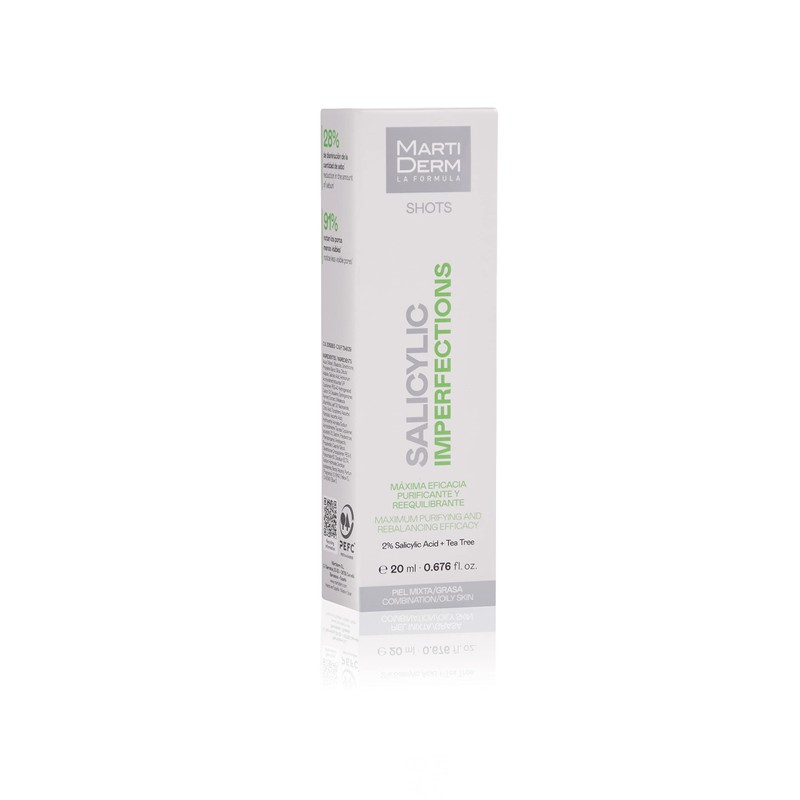 MartiDerm Shot Salicylic Imperfections, Cremigelconun 2%,Renovador y Seborregulador, 20ml