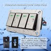 xhtechnology Xhtechnology 4 Gang Aluminum Rocker Switch Panel - 12V/24V