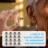 16pcs Hearing Aid Domes Compatible with Resound, Silicone Hearing Aid